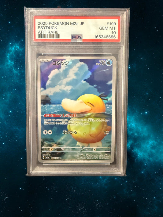 Pokémon PSA10 Psyduck 199/193 AR Karte